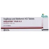 Voglistar-Plus 0.3 Tablet 10's, Pack of 10 TabletS