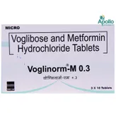 Voglinorm M 0.3 Tablet 10's, Pack of 10 TabletS