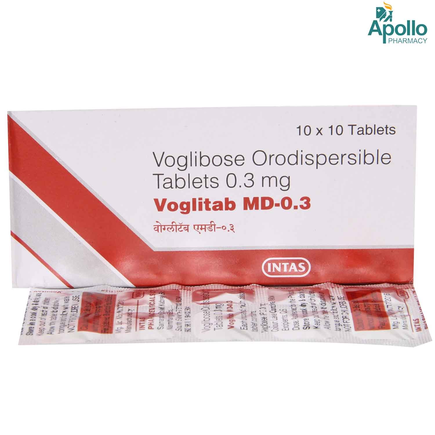 Voglitab MD 0.3 Tablet 10's, Pack of 10 TABLETS Voglitab MD 0.3 Tablet 10's, Pack of 10 TABLETS