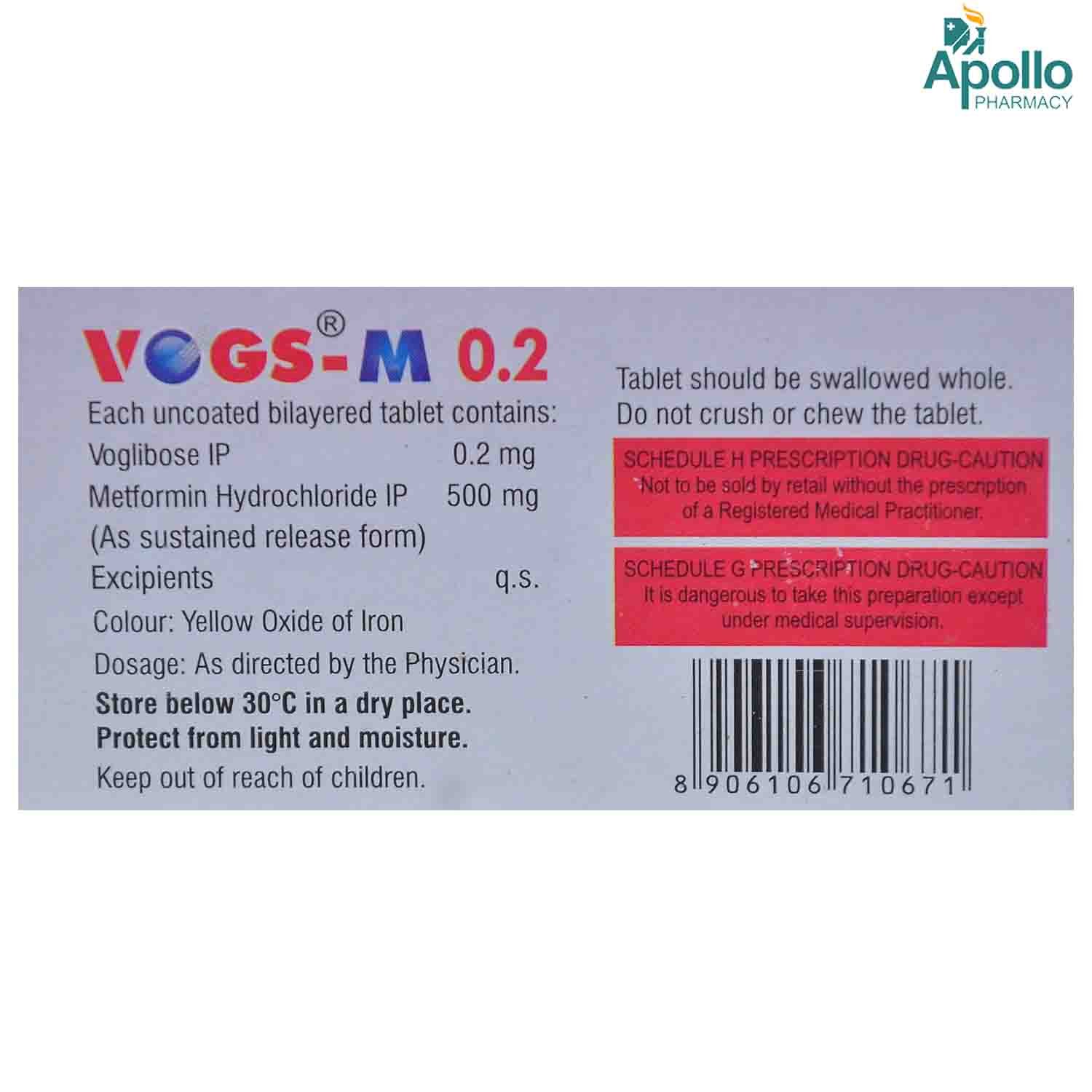VOGS M 0.2MG TABLET, Pack of 10 VOGS M 0.2MG TABLET, Pack of 10