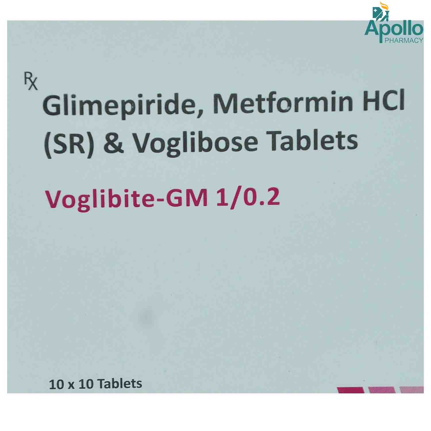 Voglibite-GM 1/0.2 Tablet 10's, Pack of 10 Voglibite-GM 1/0.2 Tablet 10's, Pack of 10