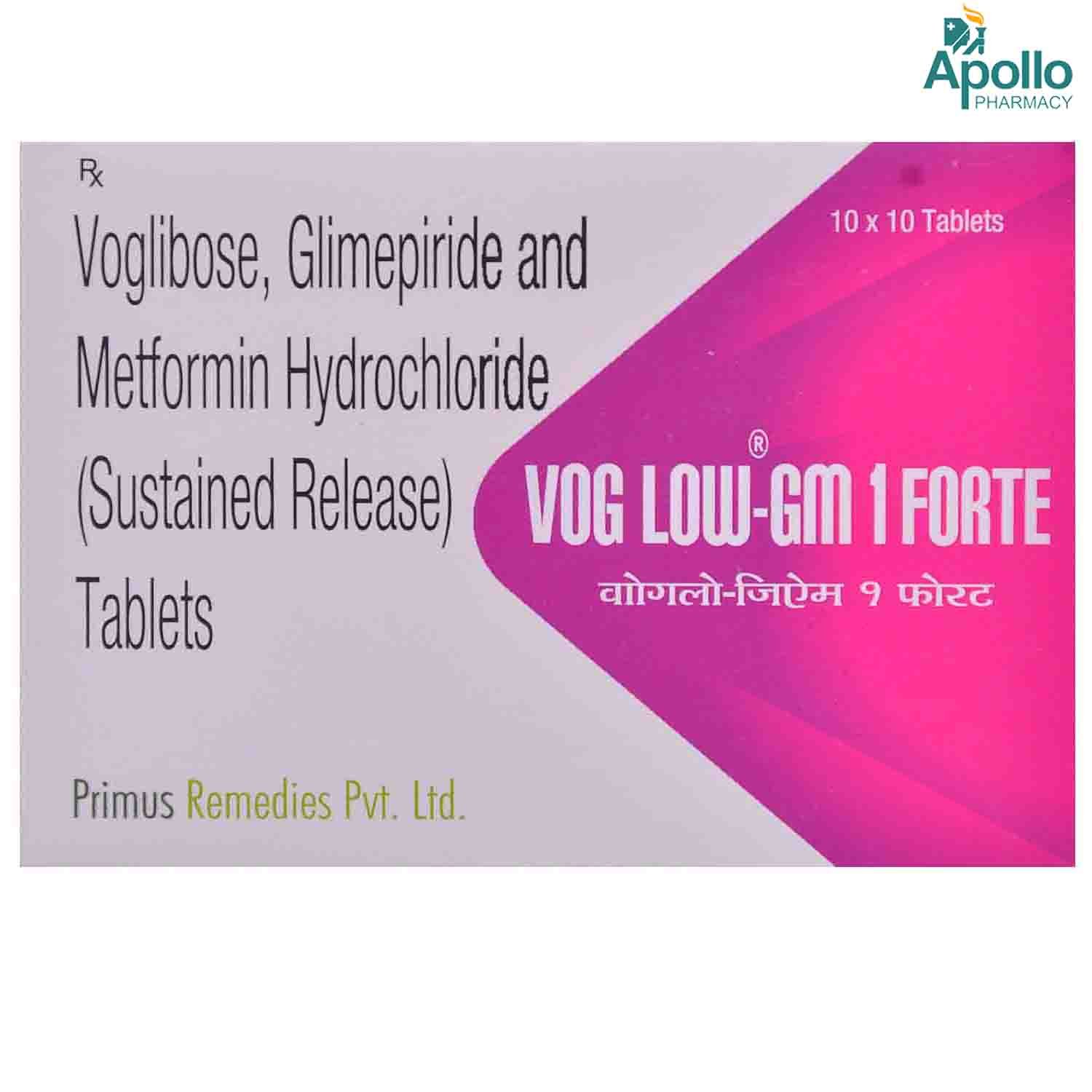 Voglow GM 1 mg Forte Tablet 10's, Pack of 10 TABLETS Voglow GM 1 mg Forte Tablet 10's, Pack of 10 TABLETS