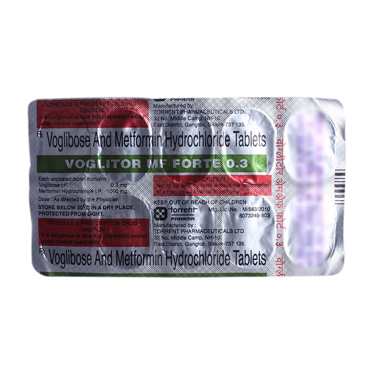 Buy Voglitor Mf Forte 0.3mg Tablet 10's Online