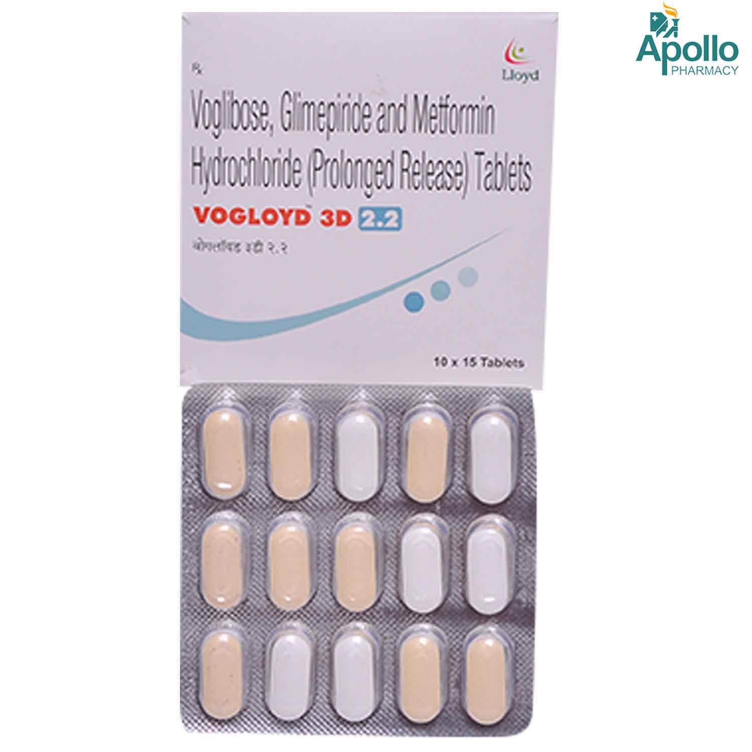 Vogloyd 3D 2.2 Tablet 15's, Pack of 15 Vogloyd 3D 2.2 Tablet 15's, Pack of 15