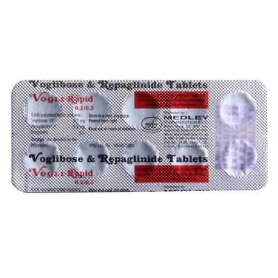 Vogli-Rapid 0.2 mg/0.5 mg Tablet 10's, Pack of 10 TabletS