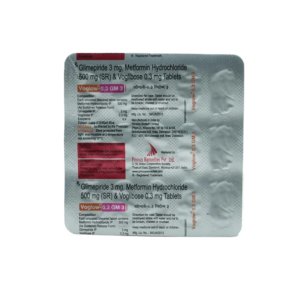 Vog Low-0.3 GM 3 Tablet 15's, Pack of 15 TABLETS