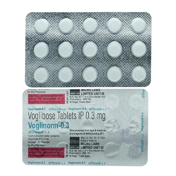 Voglinorm 0.3 mg Tablet 15's, Pack of 15 TABLETS