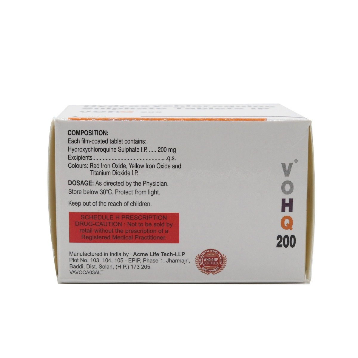 Vohq 200 mg Tablet 15's, Pack of 15 TABLETS Vohq 200 mg Tablet 15's, Pack of 15 TABLETS