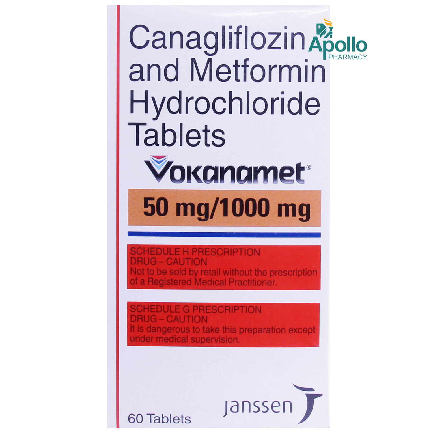 Vokanamet 50/1000 Tablet 60's, Pack of 1 TABLET Vokanamet 50/1000 Tablet 60's, Pack of 1 TABLET