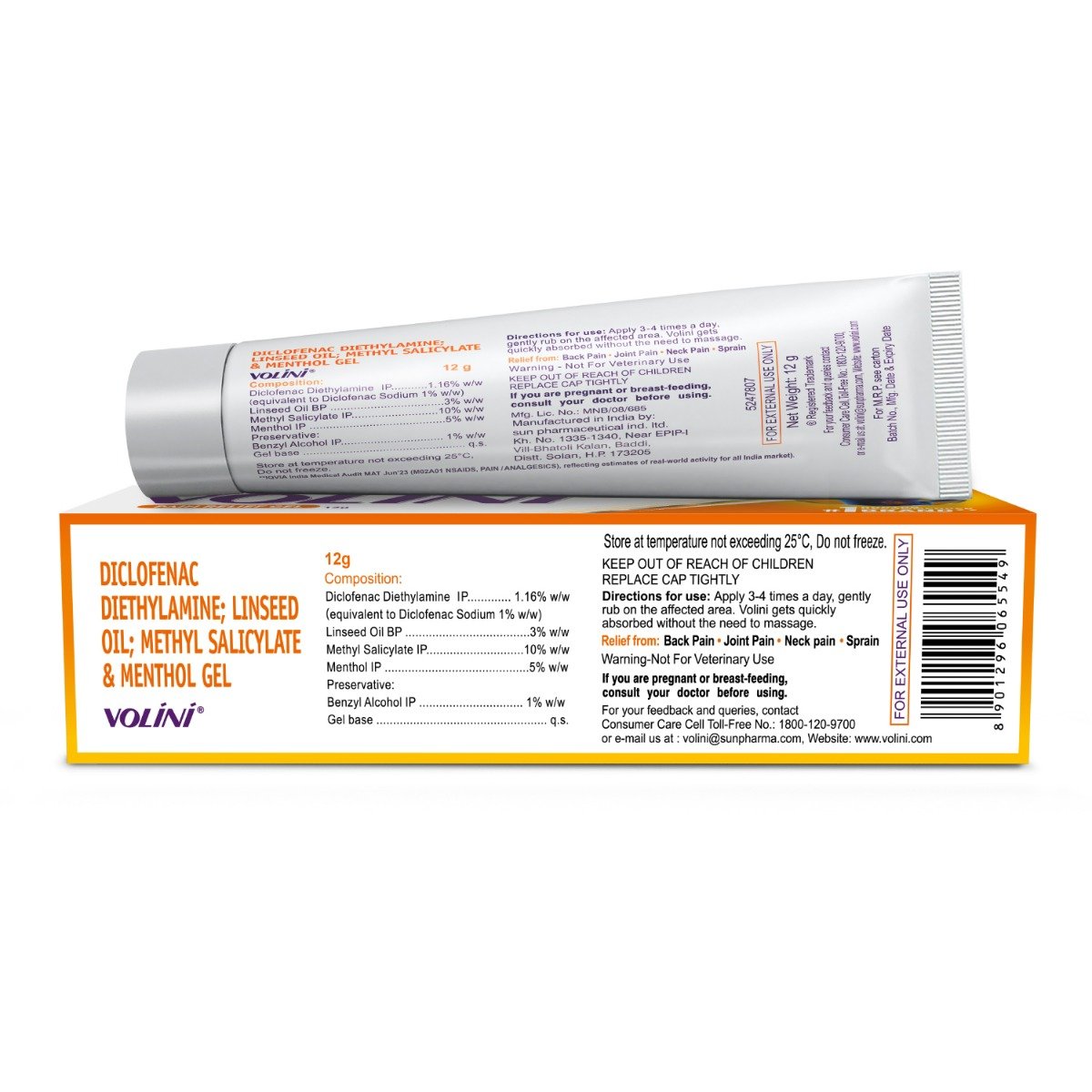 Volini Pain Relief Gel, 12 gm, Pack of 1 Volini Pain Relief Gel, 12 gm, Pack of 1