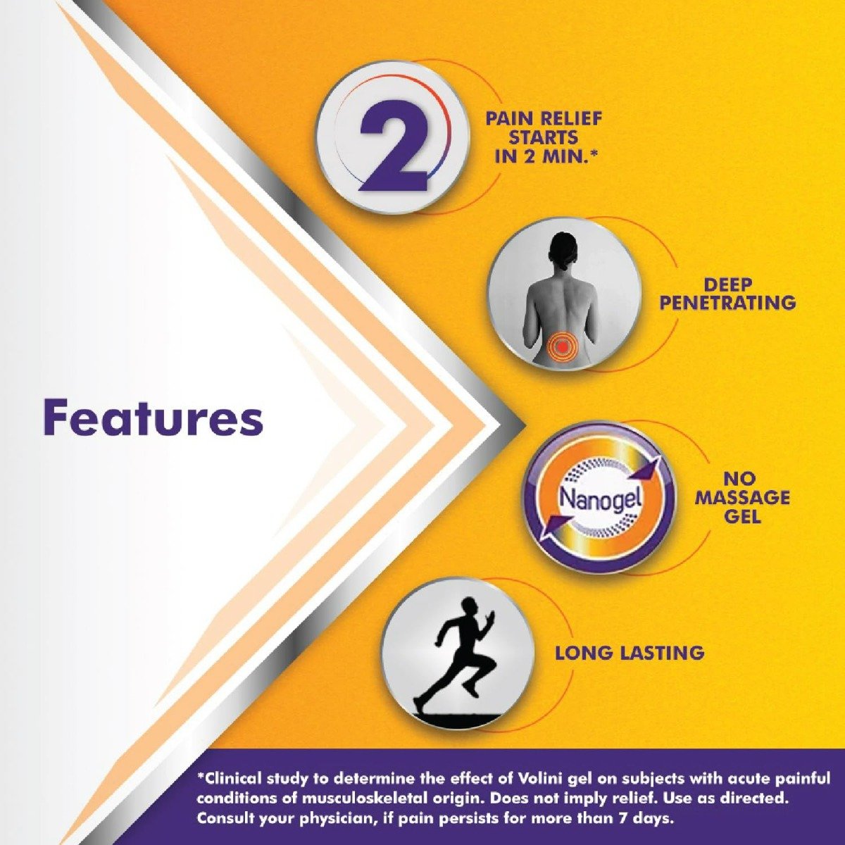 Volini Pain Relief Gel, 12 gm, Pack of 1 Volini Pain Relief Gel, 12 gm, Pack of 1