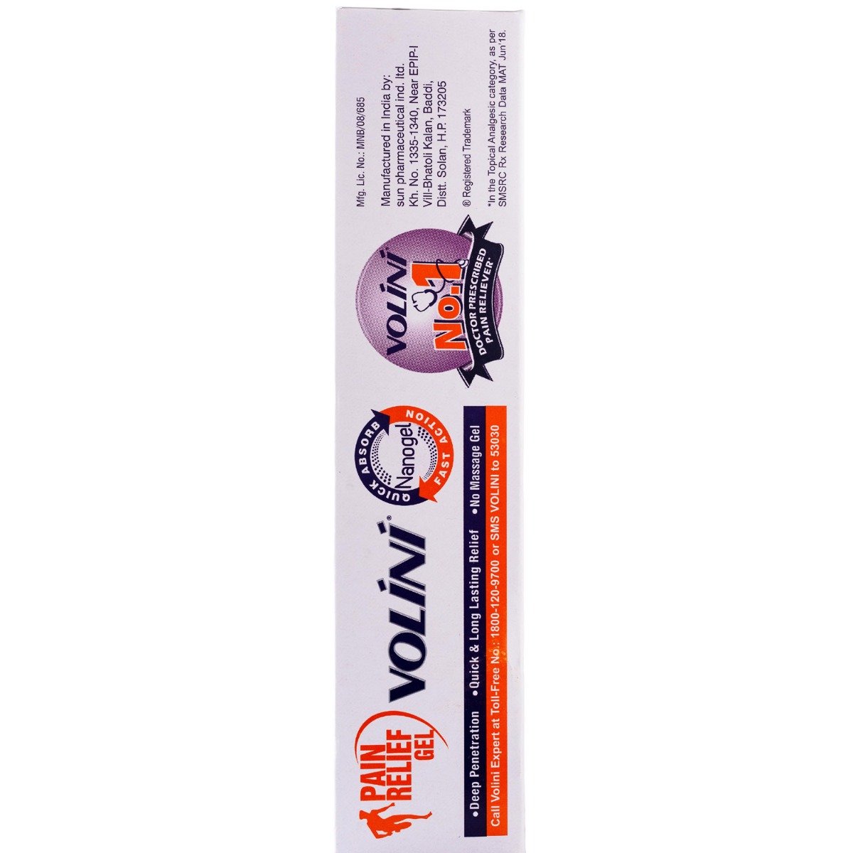 Volini Pain Relief Gel 100 gm, Pack of 1 Volini Pain Relief Gel 100 gm, Pack of 1