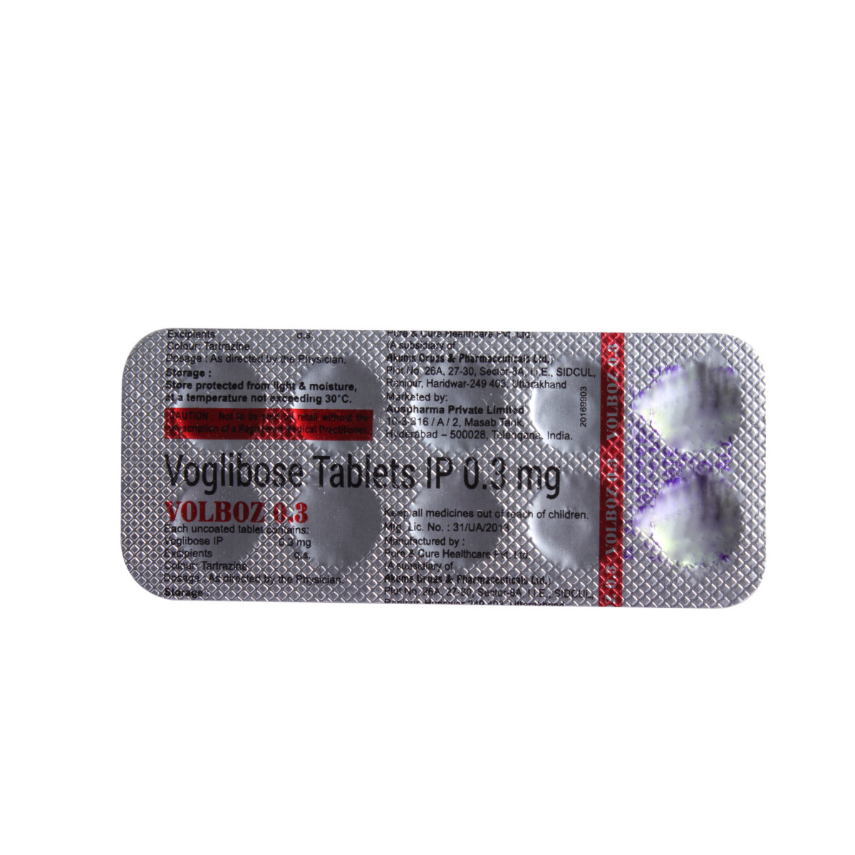 Volboz 0.3 Tablet 10's, Pack of 10 TABLETS Volboz 0.3 Tablet 10's, Pack of 10 TABLETS