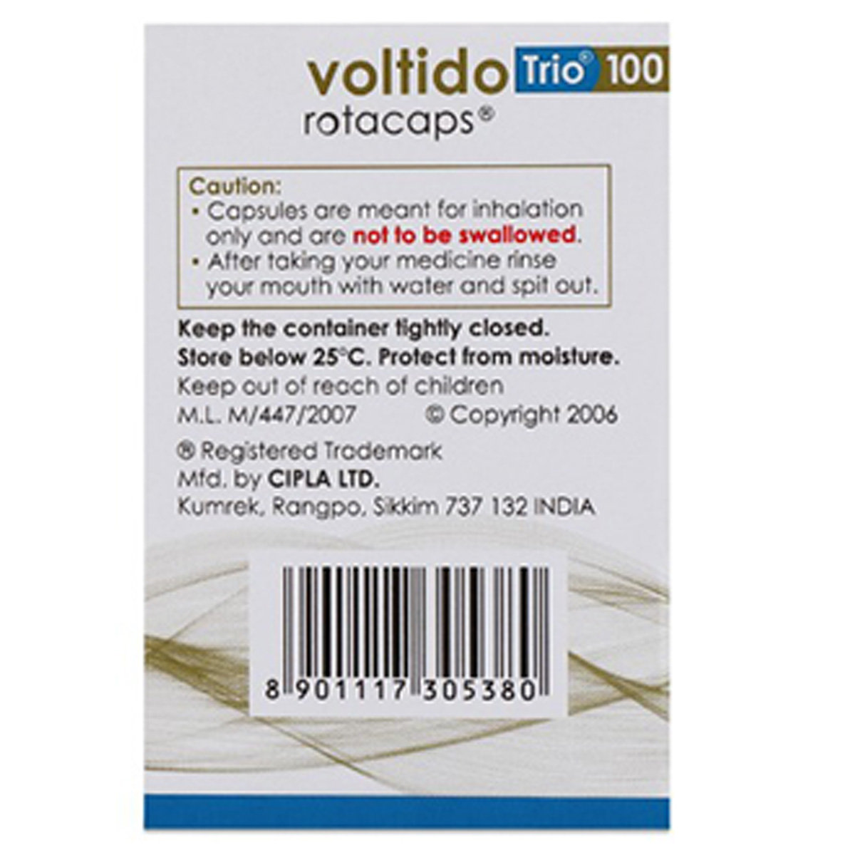 Voltido Trio 100 Rotacaps 30's, Pack of 1 Voltido Trio 100 Rotacaps 30's, Pack of 1