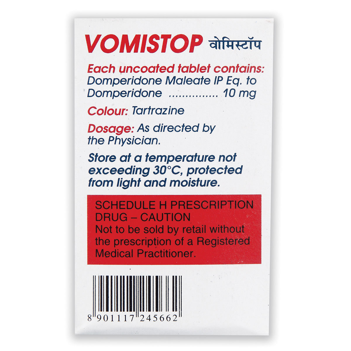 Vomistop 10 mg Tablet 10's, Pack of 10 TABLETS Vomistop 10 mg Tablet 10's, Pack of 10 TABLETS