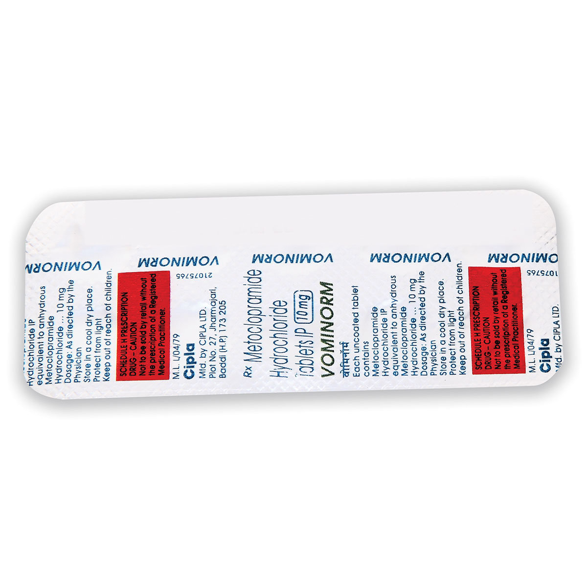 VOMINORM 10MG TABLET, Pack of 10 TABLETS VOMINORM 10MG TABLET, Pack of 10 TABLETS