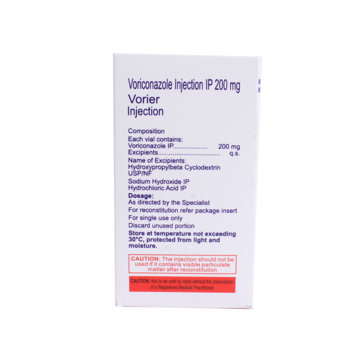 VORIER 200MG INJECTION, Pack of 1 Injection VORIER 200MG INJECTION, Pack of 1 Injection