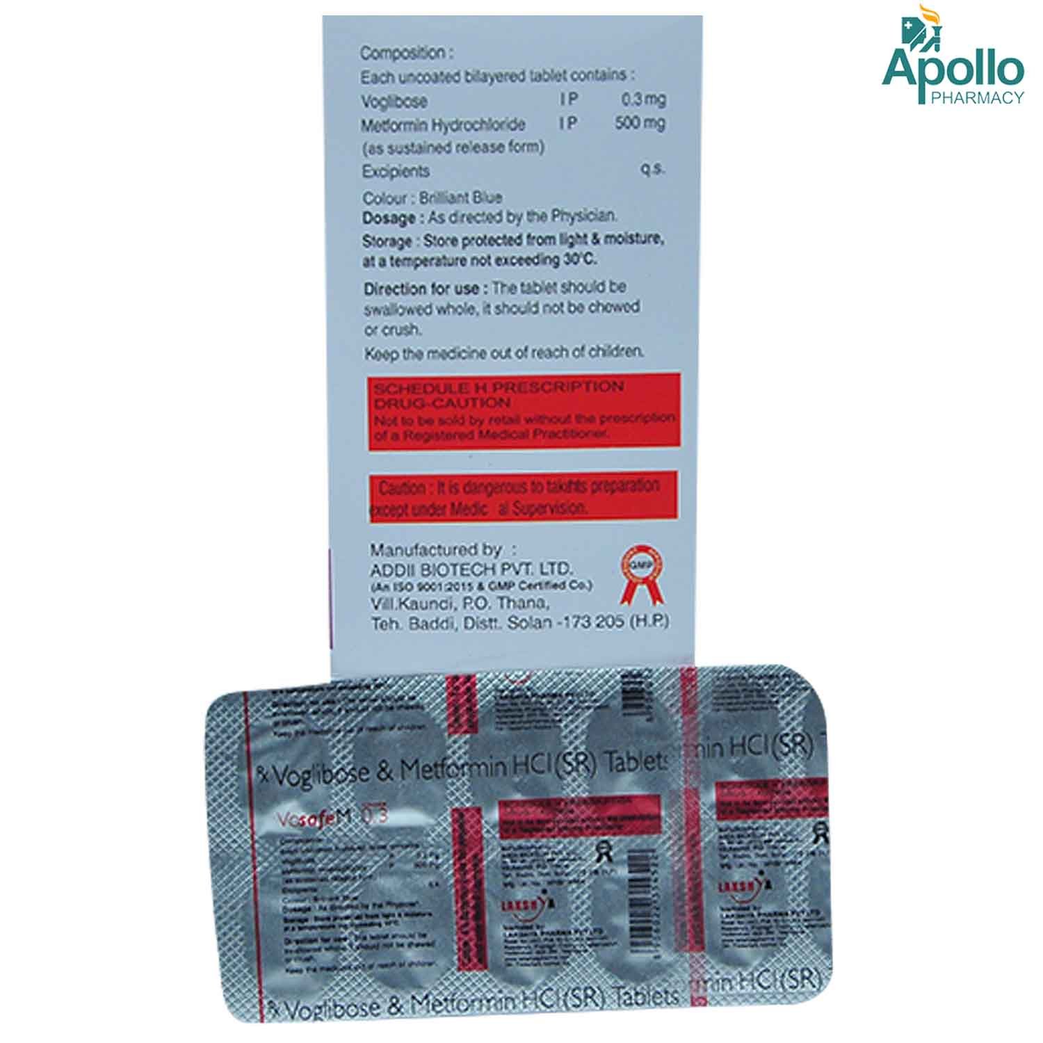 Vosafe M 0.3 Tablet 10's, Pack of 10 Vosafe M 0.3 Tablet 10's, Pack of 10