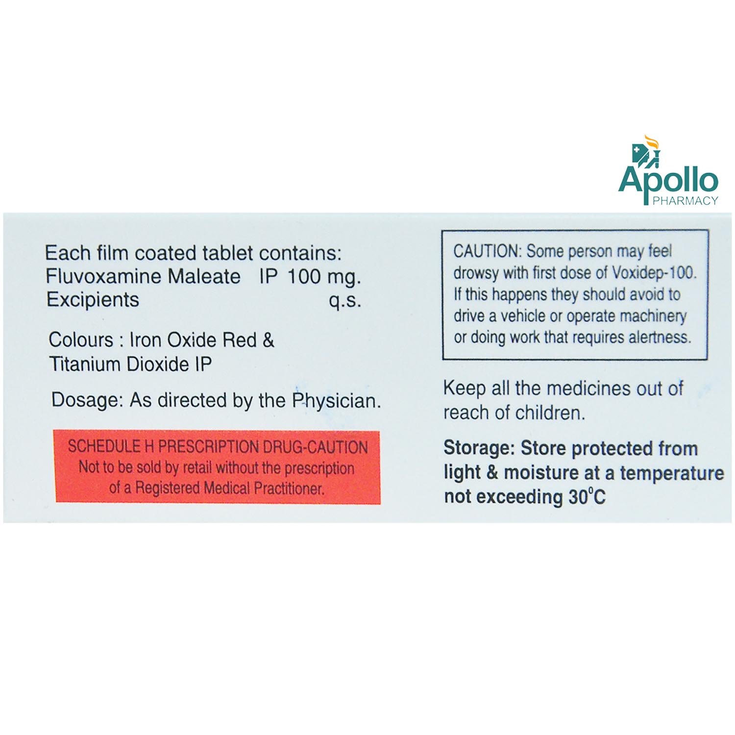 Voxidep 100 Tablet 10's, Pack of 10 TABLETS Voxidep 100 Tablet 10's, Pack of 10 TABLETS