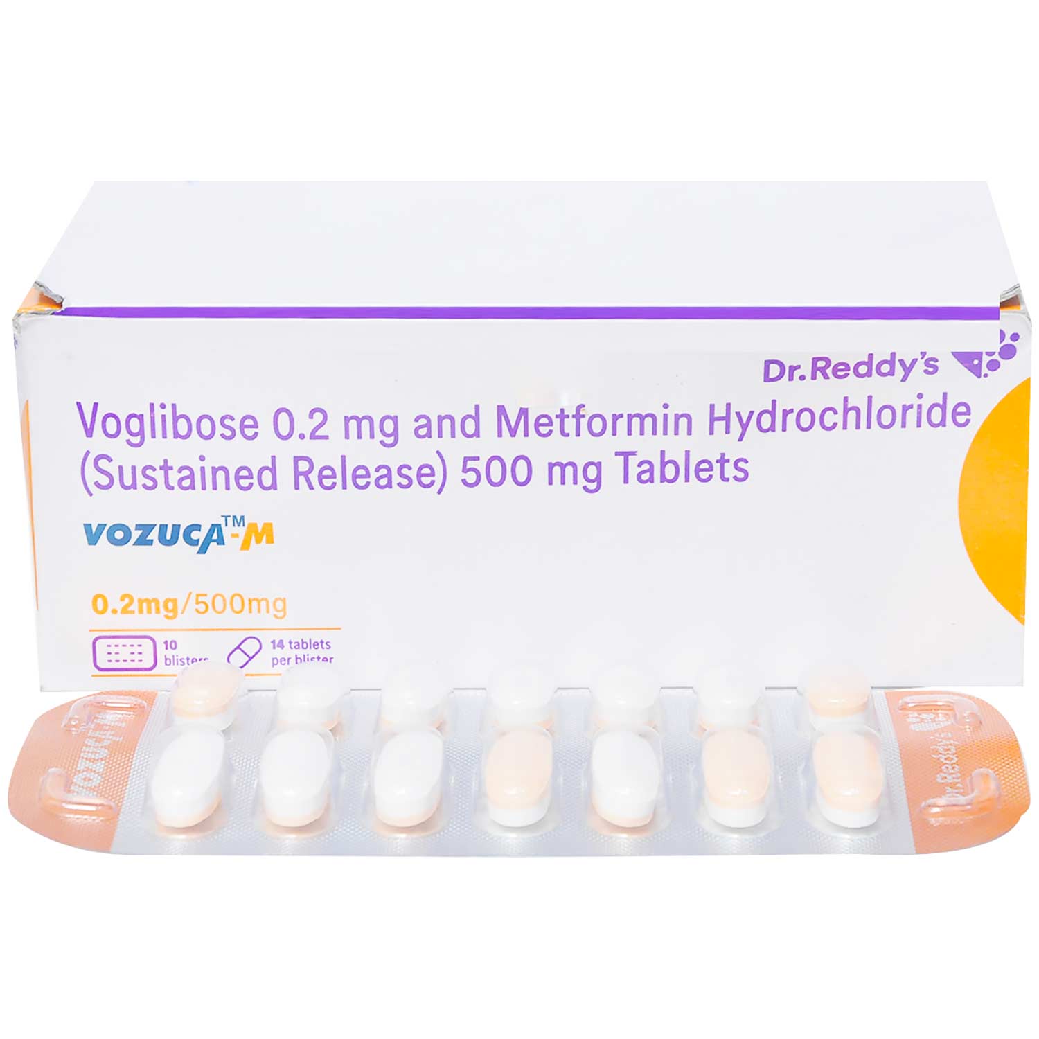 Vozuca-M 0.2 mg/500 mg Tablet 14's, Pack of 14 Vozuca-M 0.2 mg/500 mg Tablet 14's, Pack of 14