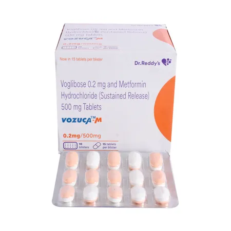 Vozuca-M 0.2 mg/500 mg Tablet 15's