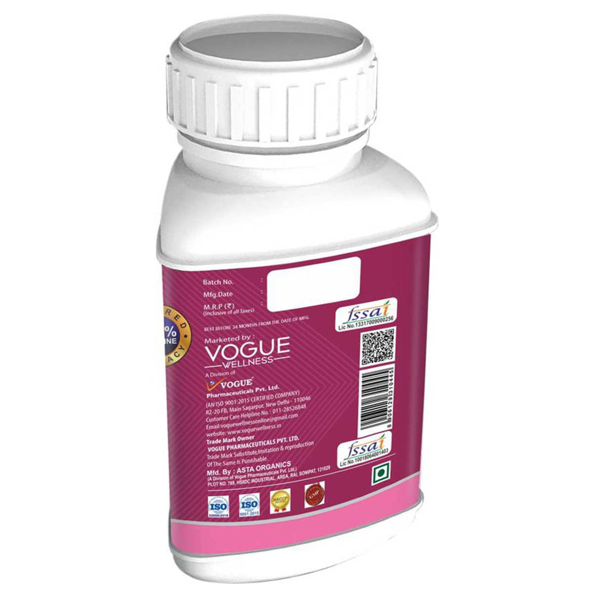 Vogue Wellness L-Glutathione, 30 Tablets, Pack of 1 Vogue Wellness L-Glutathione, 30 Tablets, Pack of 1