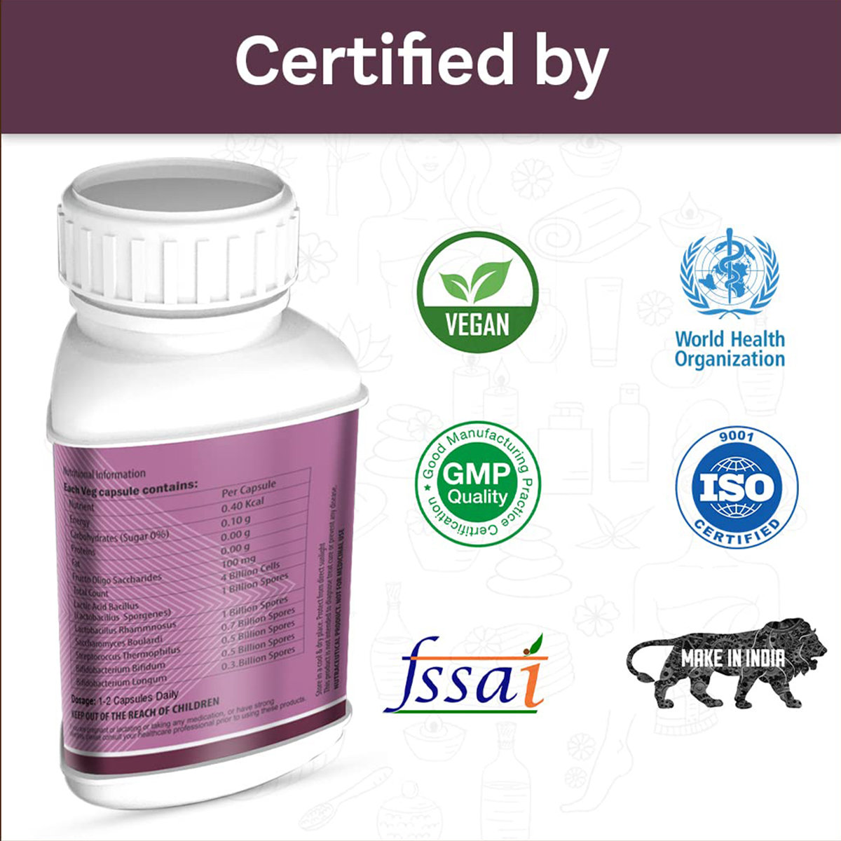 Vogue Wellness Pre & Probiotics, 60 Capsules, Pack of 1 Vogue Wellness Pre & Probiotics, 60 Capsules, Pack of 1