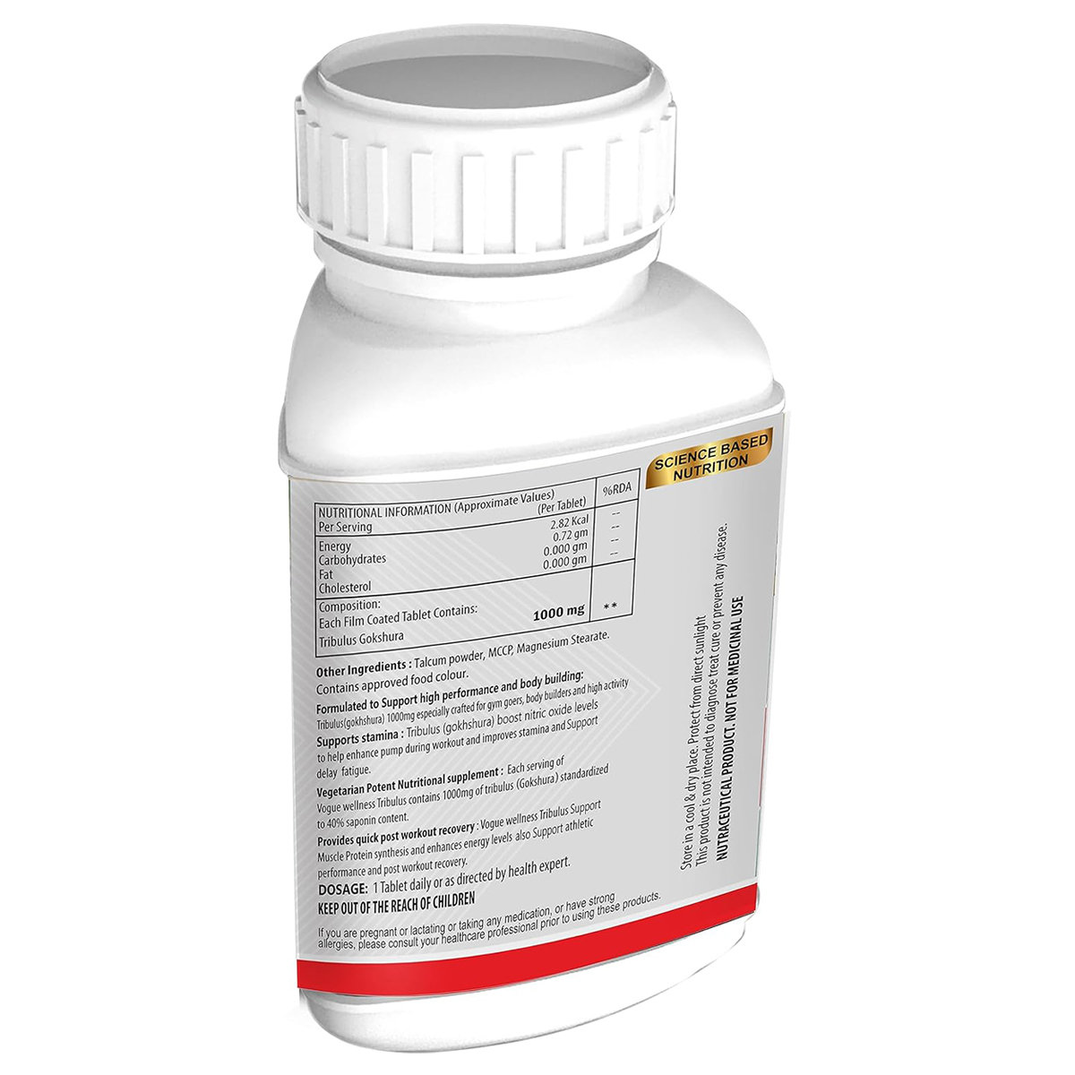 Vogue Wellness Tribulus Gokhshura 1000 mg, 60 Tablets, Pack of 1 Vogue Wellness Tribulus Gokhshura 1000 mg, 60 Tablets, Pack of 1