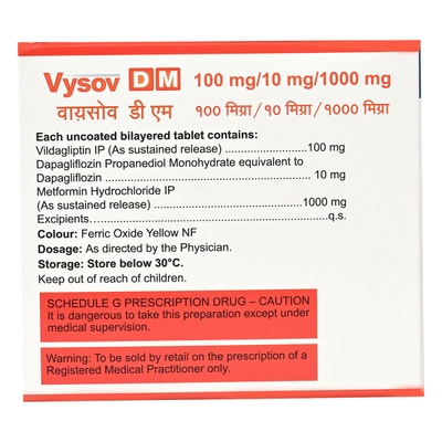 Vysov DM 100 mg/10 mg/1000 mg Tablet 10's, Pack of 10 TabletS