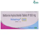 Walaphage 850 Tablet 15's, Pack of 15 TABLETS