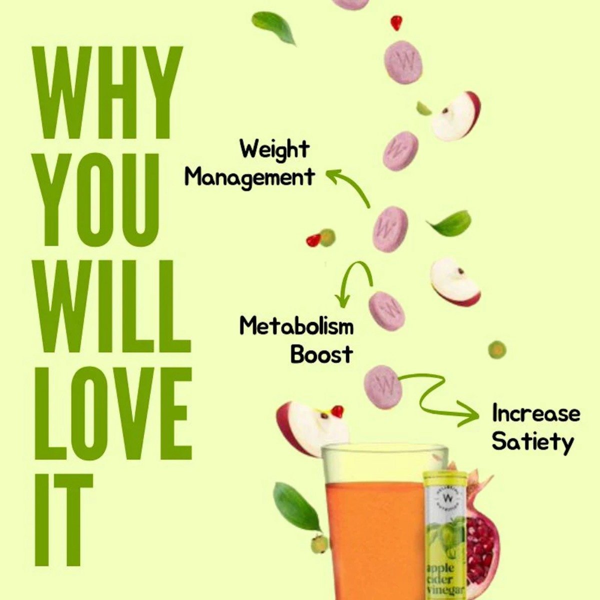 Wellbeing Nutrition Apple Cider Vinegar with The Mother, 17 Effervescent Tablets, Pack of 1 Wellbeing Nutrition Apple Cider Vinegar with The Mother, 17 Effervescent Tablets, Pack of 1