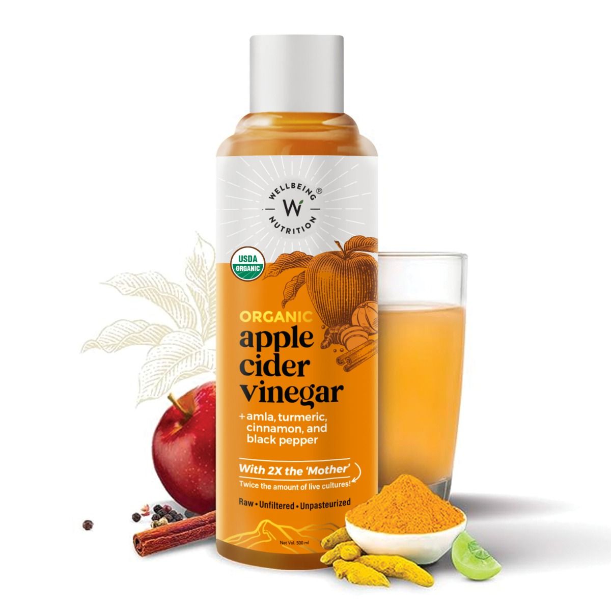 Wellbeing Nutrition Organic Apple Cider Vinegar with Amla