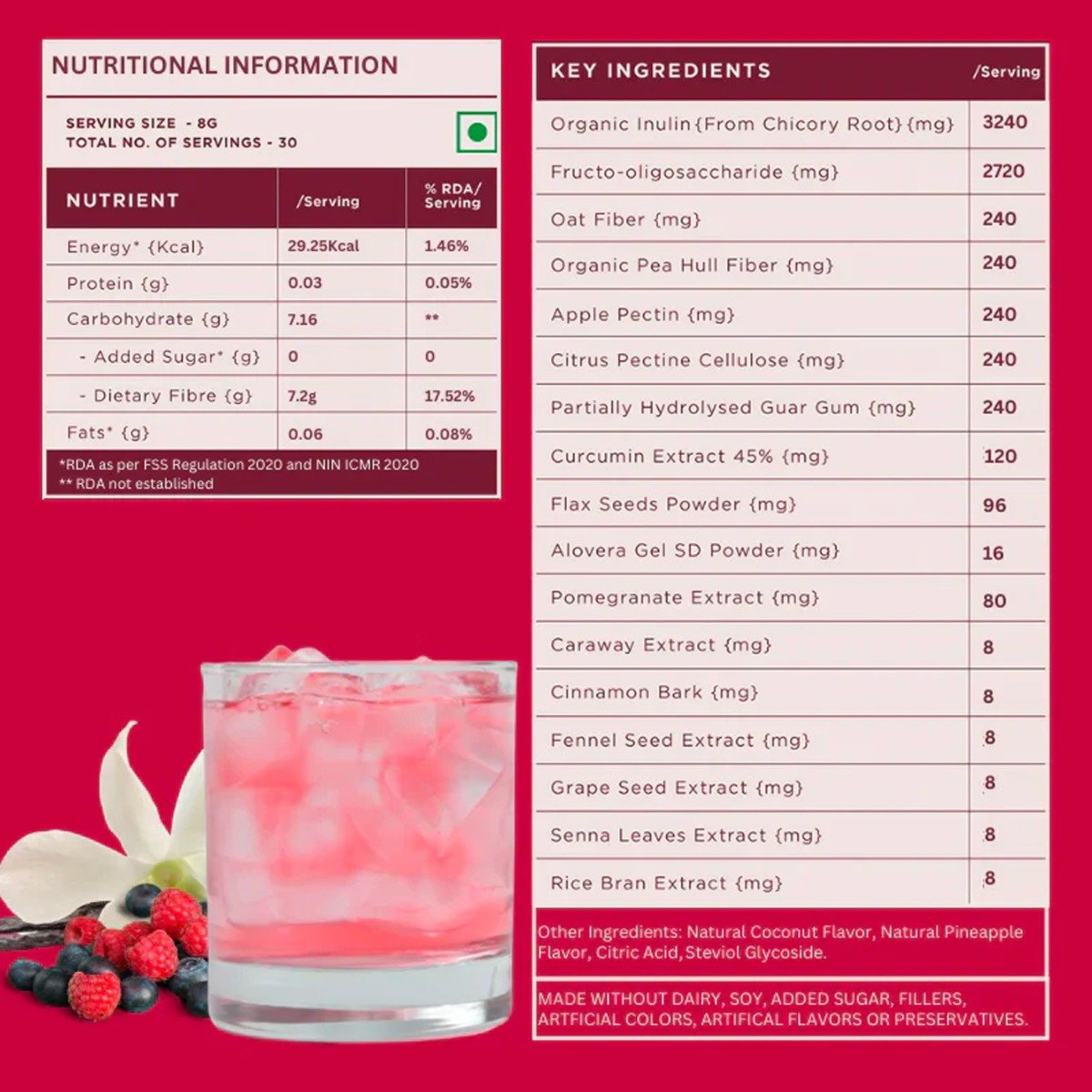 Wellbeing Nutrition Daily Fiber 17 Superfoods Vanilla Berry Flavour Powder, 240 gm, Pack of 1 Wellbeing Nutrition Daily Fiber 17 Superfoods Vanilla Berry Flavour Powder, 240 gm, Pack of 1