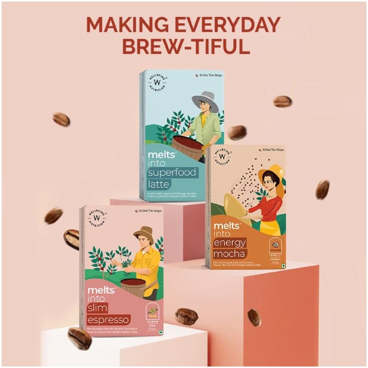 Wellbeing Nutrition Melts Slim Espresso Green Coffee Vanilla Flavour, 15 Strips, Pack of 1 Wellbeing Nutrition Melts Slim Espresso Green Coffee Vanilla Flavour, 15 Strips, Pack of 1