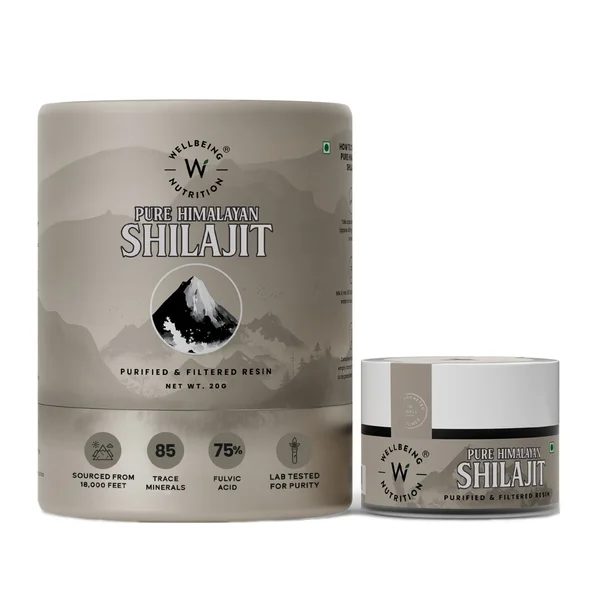 Wellbeing Nutrition Pure Himalayan Shilajit Resin, 20 gm, Pack of 1