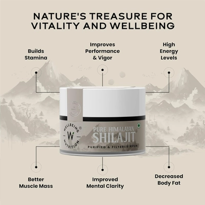 Wellbeing Nutrition Pure Himalayan Shilajit Resin, 20 gm, Pack of 1