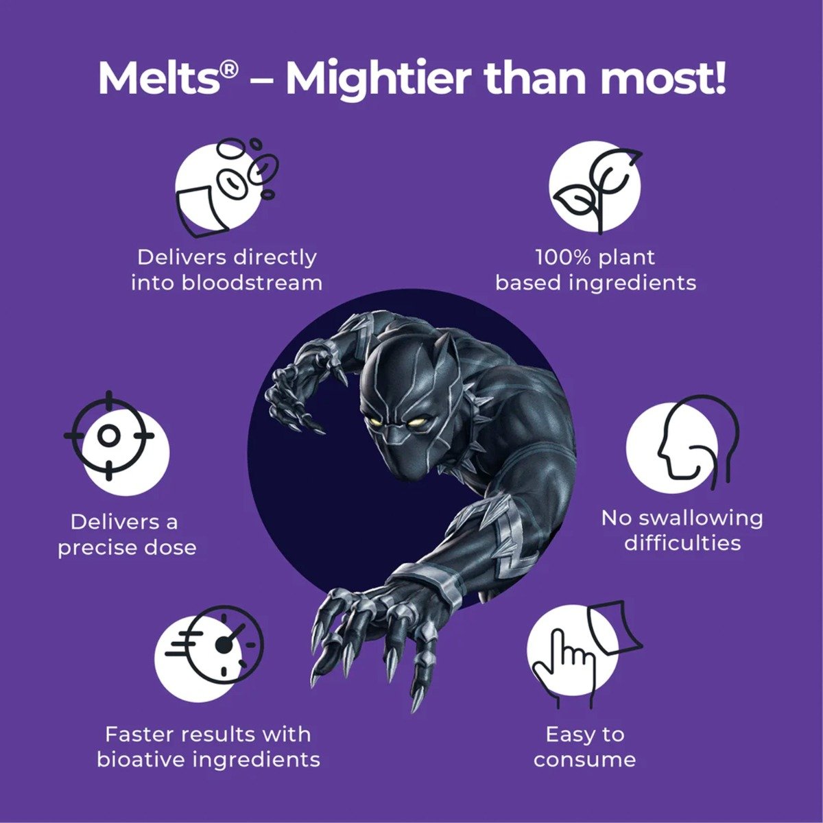 Wellbeing Nutrition Melts Into Advanced Immunity Black Panther Valencia Orange Flavour for Kids, 30 Strips, Pack of 1 Wellbeing Nutrition Melts Into Advanced Immunity Black Panther Valencia Orange Flavour for Kids, 30 Strips, Pack of 1