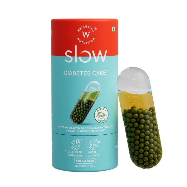 Wellbeing Nutrition Slow Diabetes Care, 60 Capsules, Pack of 1
