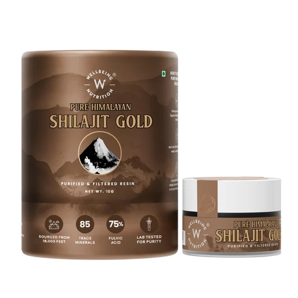 Wellbeing Nutrition Pure Himalayan Shilajit Gold Resin, 10 gm