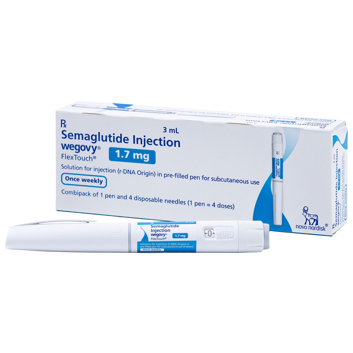 Wegovy Flextouch 1.7 mg PFP Combipack Injection 3 ml, Pack of 1 Wegovy Flextouch 1.7 mg PFP Combipack Injection 3 ml, Pack of 1