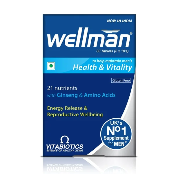 Wellman Health Supplement for Men, 30 Tablets, Pack of 30