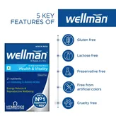Wellman Health Supplement for Men, 30 Tablets, Pack of 30
