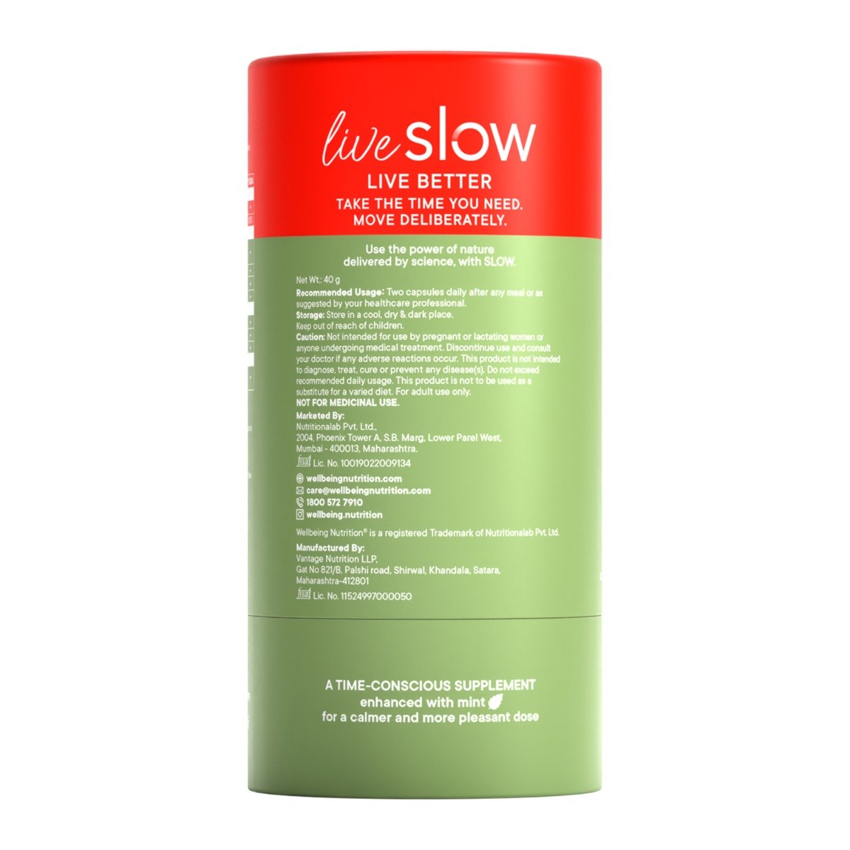 Wellbeing Nutrition Slow Burn, 60 Capsules, Pack of 1 Wellbeing Nutrition Slow Burn, 60 Capsules, Pack of 1