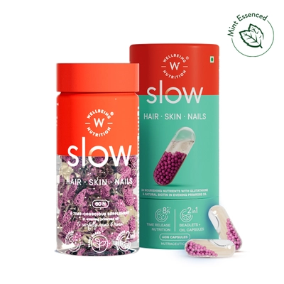 Wellbeing Nutrition Slow Hair &amp; Skin &amp; Nails, 60 Capsules, Pack of 1