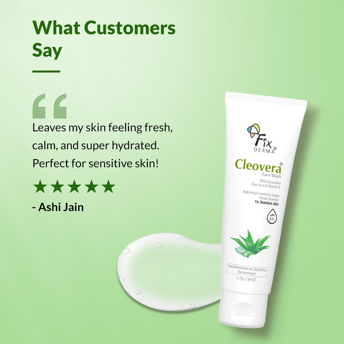 Fixderma Cleovera Face Wash, 75 gm, Pack of 1 Fixderma Cleovera Face Wash, 75 gm, Pack of 1