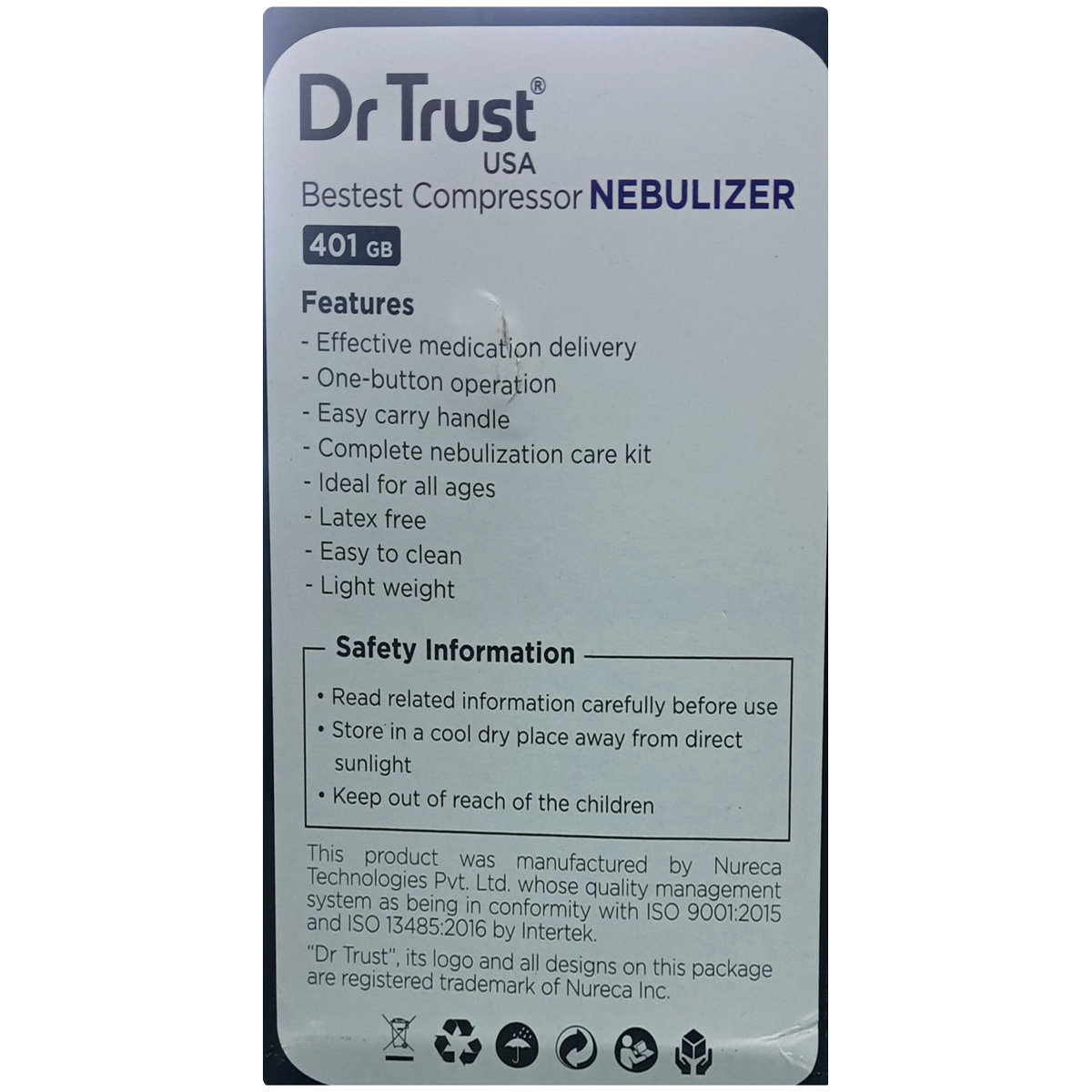 Dr Trust Bestest Compressor Nebulizer 401 GB, 1 Count, Pack of 1 Dr Trust Bestest Compressor Nebulizer 401 GB, 1 Count, Pack of 1