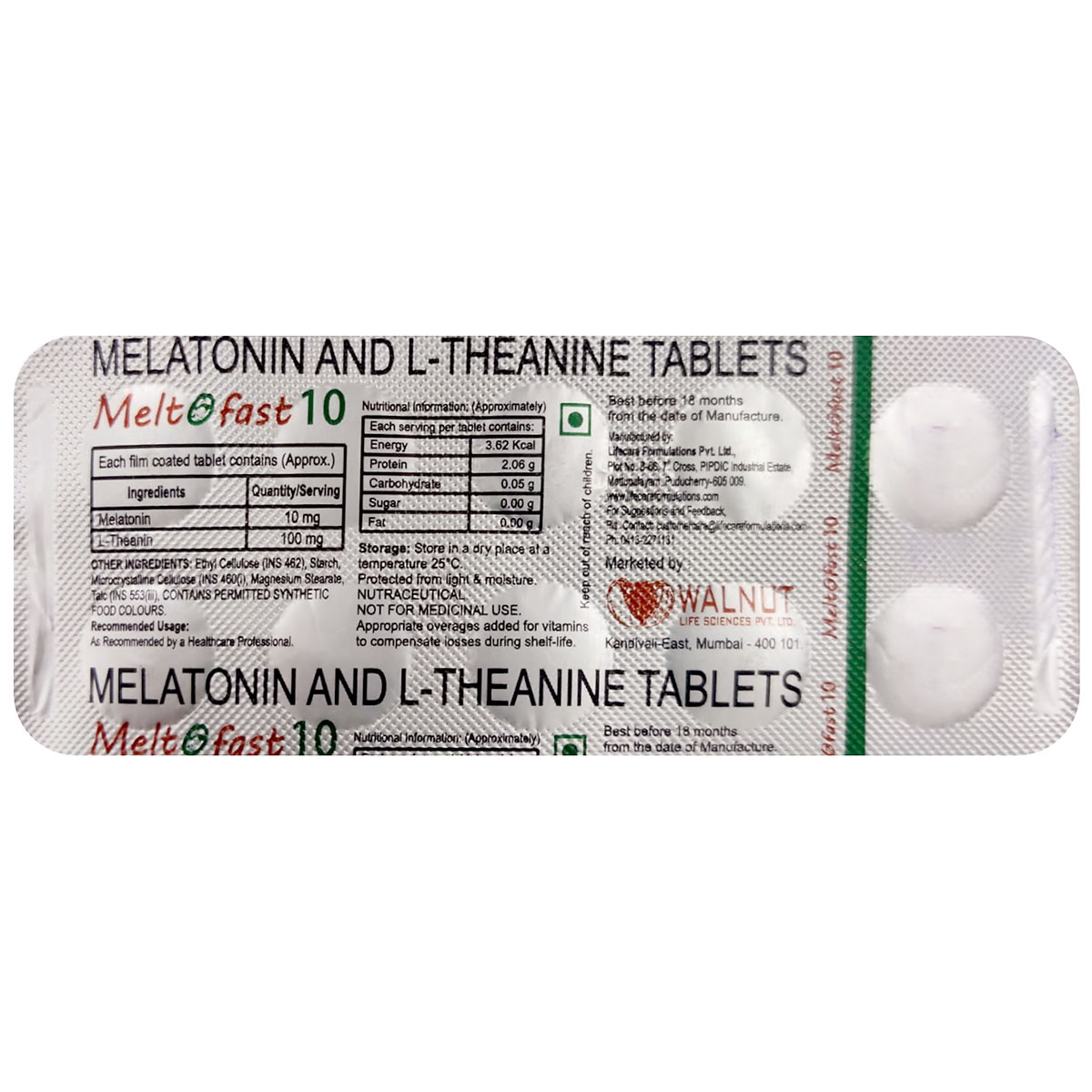 Buy Meltofast 10 Tablet 10's Online
