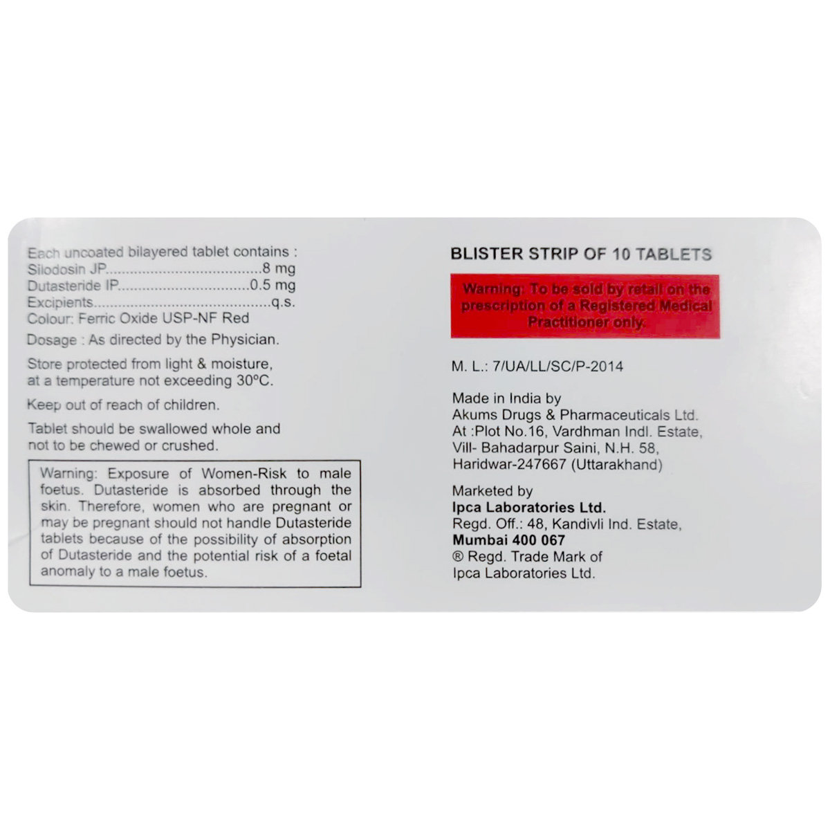 Rapilif-D 8/0.5 Tablet 10's, Pack of 10 Rapilif-D 8/0.5 Tablet 10's, Pack of 10