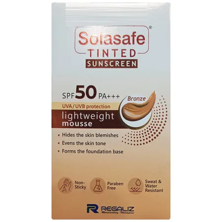 Solasafe Tinted Sunscreen Spf50 Pa+++ Gel 40 gm