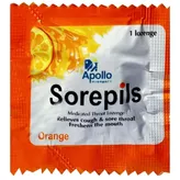 Apollo Pharmacy Sorepils Orange Flavour Lozenges, 25 Count, Pack of 25